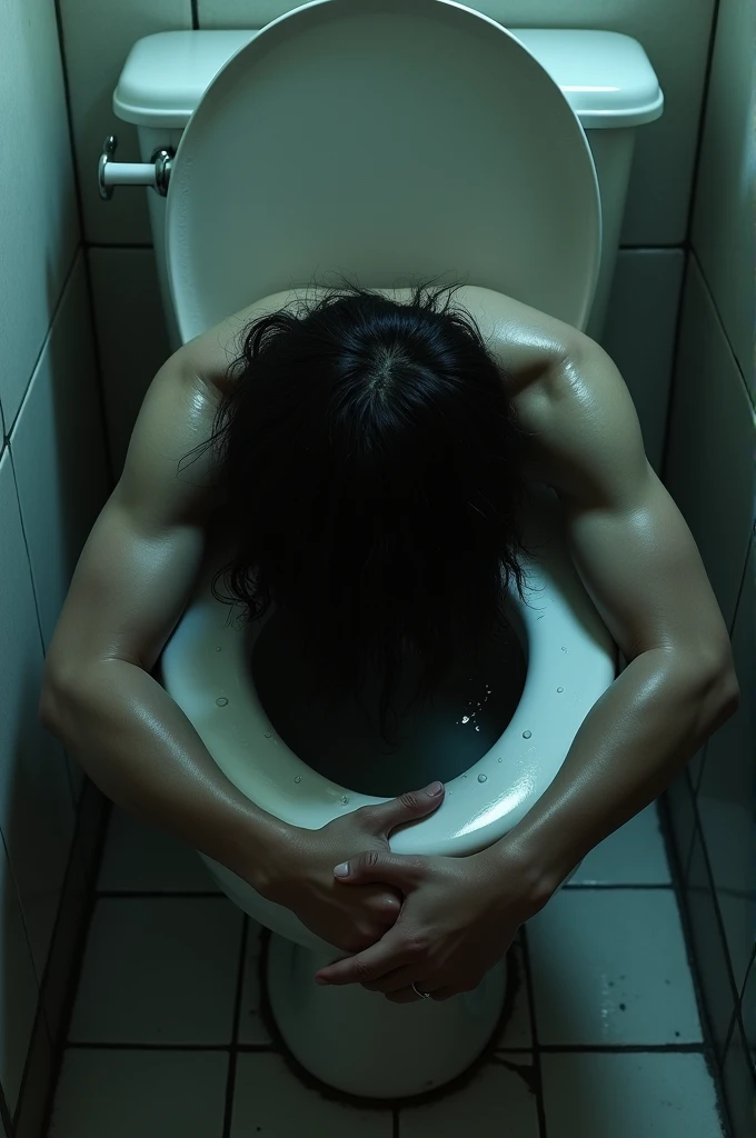 Head in the toilet