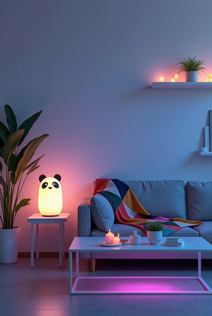 Image: A minimalist living room with a few statement pieces

- A panda-shaped lamp with a soft, warm glow on a side table
- A colorful, geometric-patterned throw blanket on a couch
- A set of string lights with small, glowing orbs on a shelf
- A modern, sleek coffee table with a built-in LED light strip
- A few potted plants with glowing, neon-colored accents

Background: A soft, gradient blue-purple color to represent a cozy and calming atmosphere

Style: Modern, minimalist, and trendy, with a focus on showcasing unique and glowing products that add a touch of personality to a room.
Leakage Repair Waterproof Tape for Pipe Roof
Leakage and waterproof glue
LED badminton training set