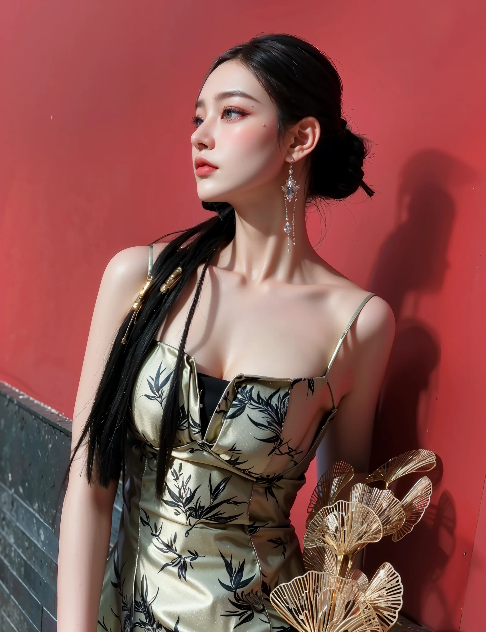 Game Art,Best image quality,Maximum resolution,8K,(A bust photo),(portrait),(Head close-up),(Rule of Thirds),Unreal Engine 5 rendering works,20 year old girl,((Queen)),The eyes are very detailed,(Large Breasts),Elegant and noble,light,Ray Tracing,Game CG,((3D Unreal Engine)),OC rendering reflection mode,4K,Ultra-clear,Sensual,Translucent lace,Fair and plump figure,Pretty Face,Glossy Gel Coat,身着华贵礼服的Queen,Crystal Gem Crown,Necklace jewelry,blue eyes,Gorgeous and intricate tattoo designs,Ultra-clear portrait,Sexy thick lips(Red lipstick),Gorgeous clothing,Diamond Gold,Luxury Costume Jewelry,Diamonds of the Universe,Pearl gemstones,