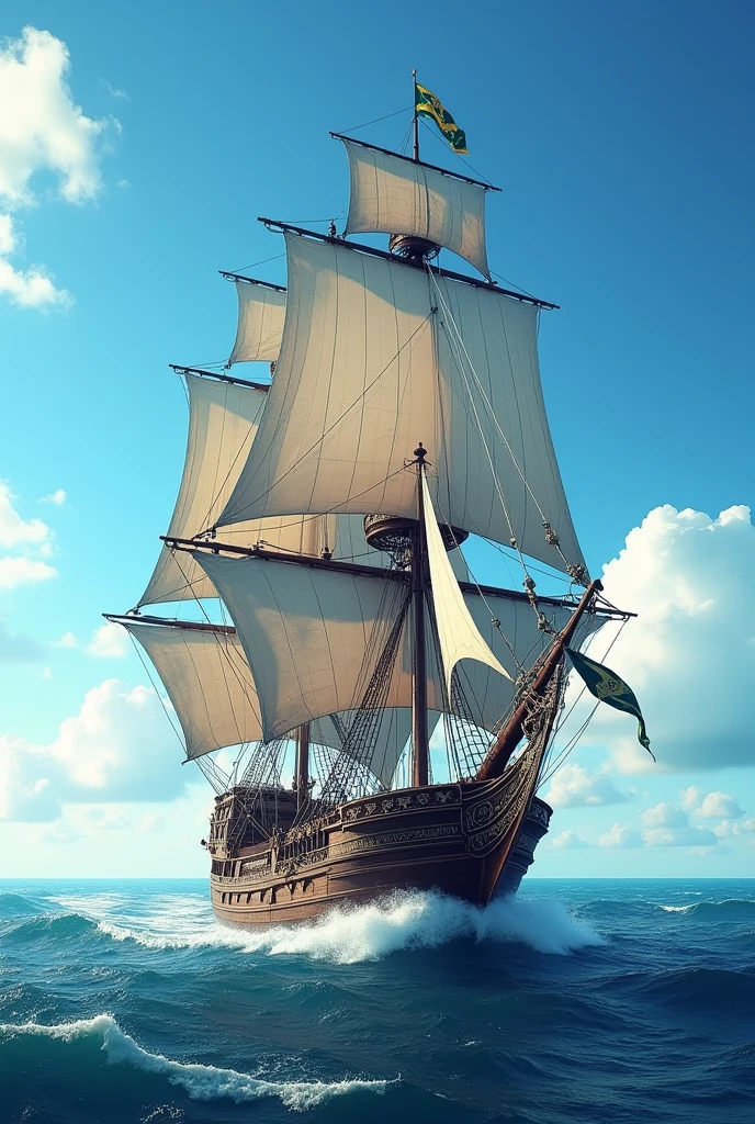 A Portuguese ship sailing