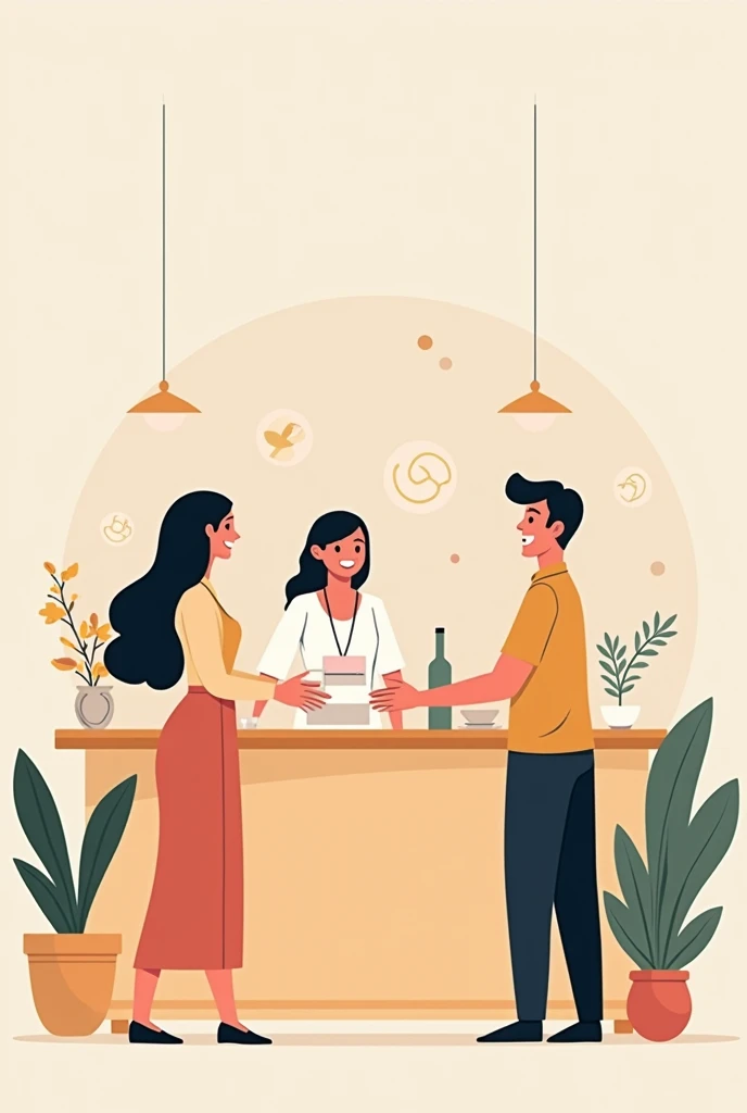 Hospitality industry simple illustration 