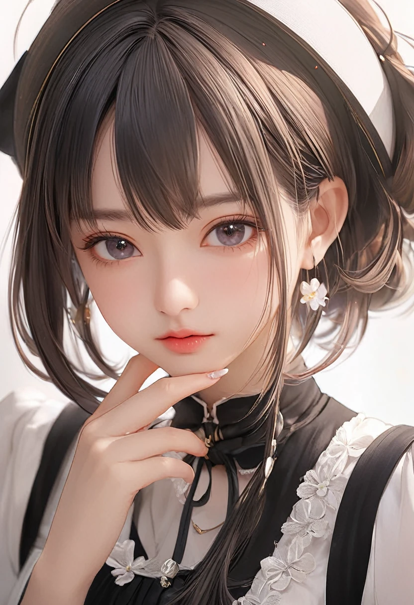 18 year old beautiful girl, masterpiece, Highest quality, 8K Animation, Detailed fingers, Accurate Fingers, It's not an unnatural hand., figure, 1 person, alone, Pink Bob Cut, Gold crown, Flower Hair Ornaments, Sagging eyes, Red mini skirt, Yui