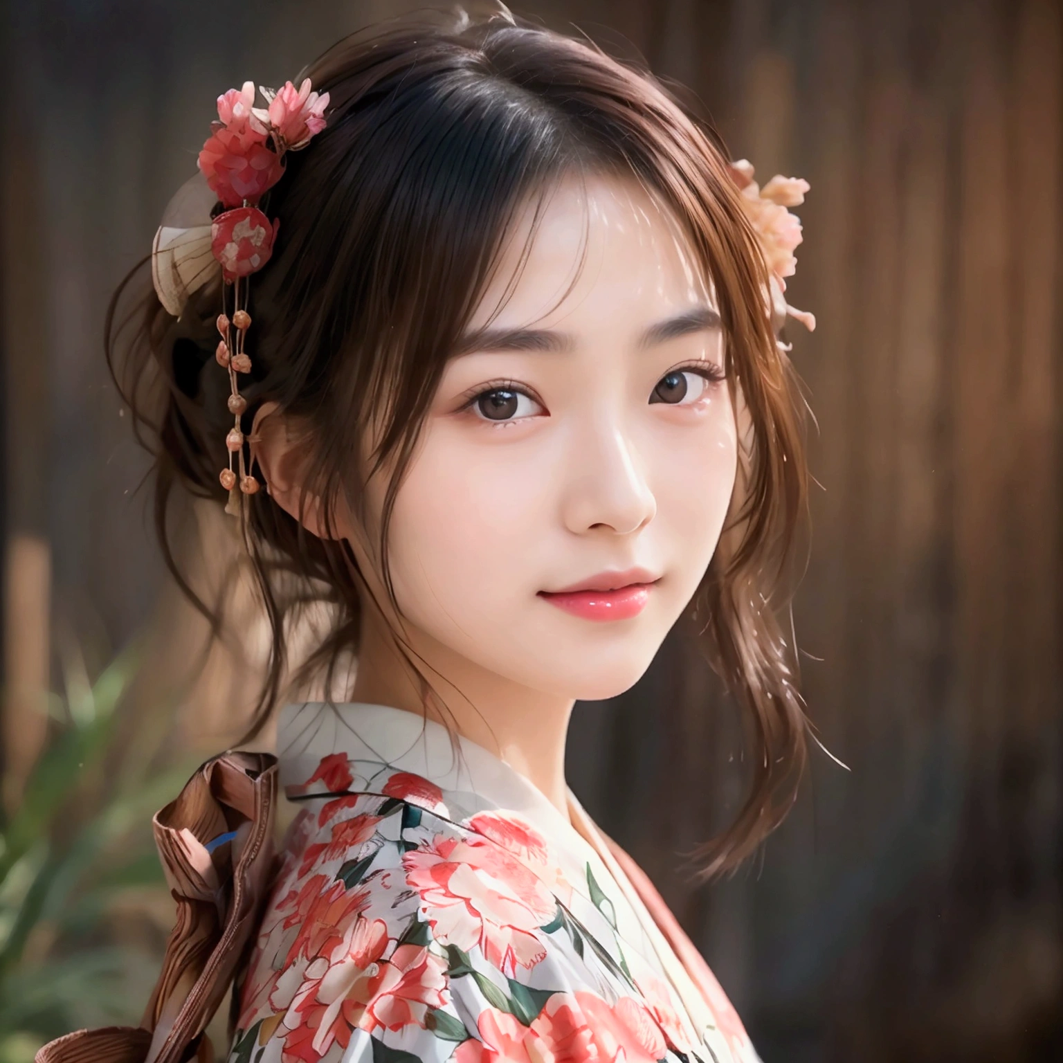masterpiece:1.5、Highest quality:1.5、(Beautiful Japanese Woman:18-year-old:Black straight hair:Eyebrows are fine)、Beautiful yukata:Colored:Japanese pattern,Beauty Painting、Realistic portraits、Beautiful detailsまでこだわった目、超High resolution, (reality:1.2), Cinema Lighting、Detailed face、 Beautiful Face、Beautiful Skin、(High resolution)、(8k)、(Very detailed)、(Beautiful details)、(wallpaper)、Bright lighting、Professional Lighting、smile,whole body、Skin-beautifying effect、Overall image、Accurate anatomy:1.2、Accurate Images:1.2、Very detailedな画像、Perfect image、Perfect Image、Natural soft light、Beautiful images、(Best Shot,RAW Photos)