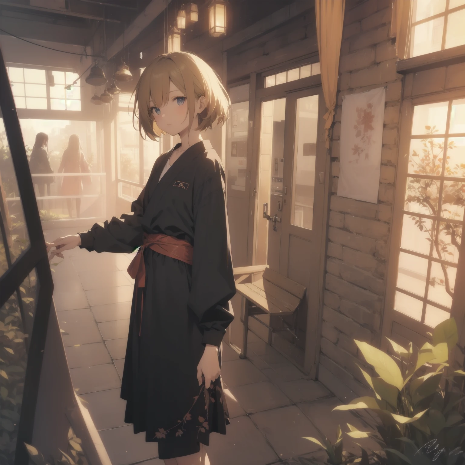 ultra-absurdres-Top quality by artist God, ultra-detailed, high resolution, anime moe artstyle, best anime 8k konachan wallpaper, pixiv contest winner, pool:2810, perfect anatomy,break, 1girl, kunoichi, ninja, (Please draw a ninja girl walking sleepily to forest alone. )break,(Solo,little female, 16-year-old:1.3),Full limbs, complete fingers,(very short hair), short cut, medium breasts, thighs, small butt, small black eyes, beautiful detailed eyes, well-proportioned iris and pupils, expressive eyes, highres detailed hair, expressionless,ninja clothes, bare arms, short kimono, short shorts, scarf, (Detailed Lighting), (Detailed background), night, in the forest. break,super detailed skin, Best cinematic lighting powered by famous artist, 8k,beauty illustration,photoshop_(medium),very aesthetic,break,((artist:creayus )), artist:clamp ,artist:carnelian ,artist:kantoku ,
