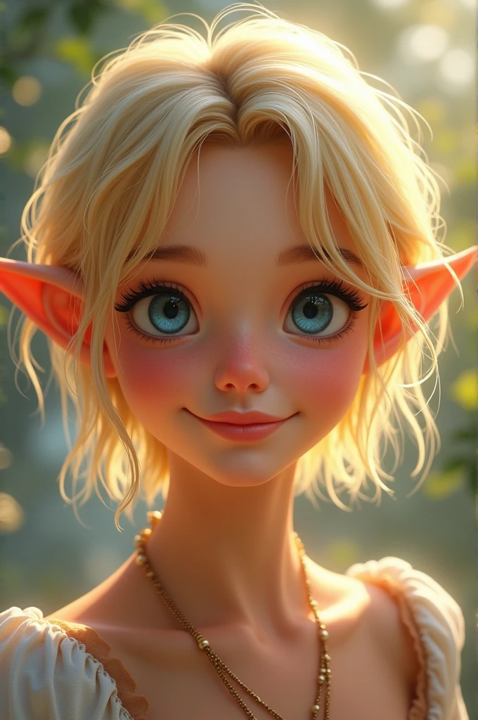 Short blonde woman 