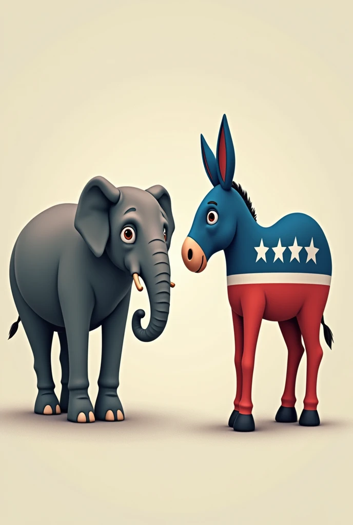 Symbol of Republican Party and Democratic Party