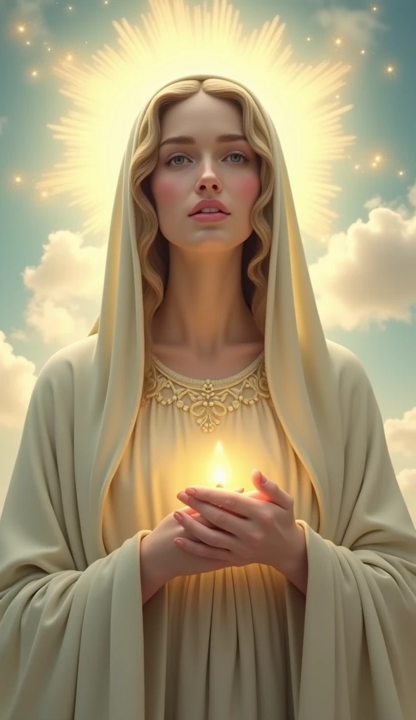 Pure and beautiful Virgin Mary、whole body
