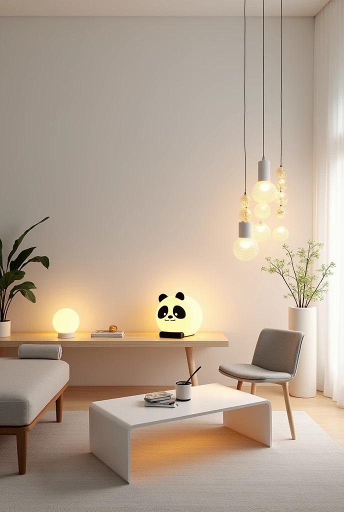 Image: A minimalist living room with a few statement pieces
- A panda-shaped lamp with a soft, warm glow on a side table
A small air cooler
- A set of string lights with small, glowing orbs on a shelf
- A modern, sleek coffee table with a built-in LED light strip
-Leakage Repair Waterproof Tape for Pipe Roof
LED badminton training set
Background: A soft, gradient white and colorful to represent calming atmosphere
Style: Modern, minimalist, horizontal wide and trendy, with a focus on showcasing unique and glowing products that add a touch of personality to a room.
Leakage and waterproof glue