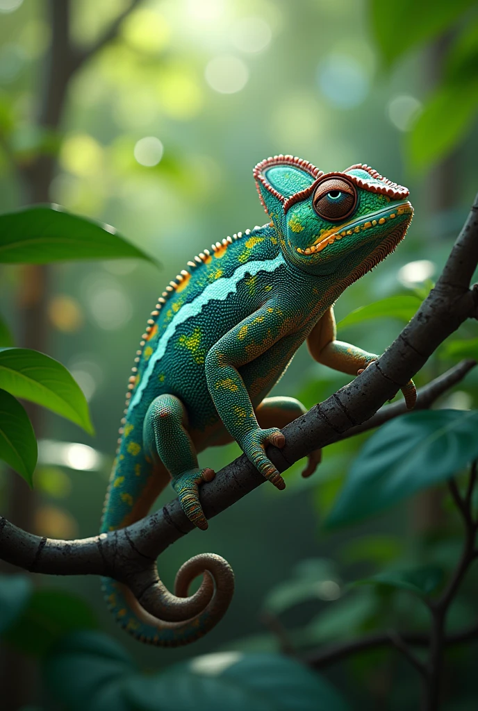 A lizard , a chameleon 