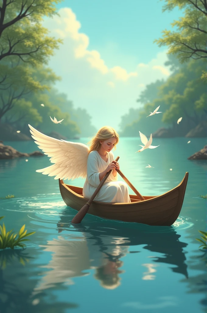 Angel rowing