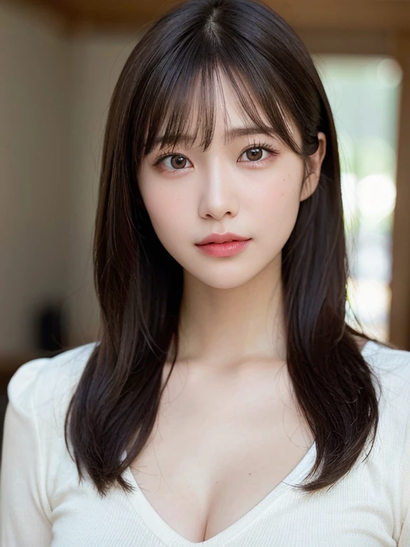 (masterpiece:1.3), (8k, Realistic, RAW Photos, Best image quality: 1.4), 、(Random Hairstyles:1.2)、Highly detailed face、Attention to detail、double eyelid、Sharp focus:1.2、Beautiful woman:1.4、Light brown hair、Highest quality、masterpiece、Ultra-high resolution、(Realistic:1.4)、Highly detailed and professional lighting、Brown Knight、thin、A sparkling smile、Long black hair、Deadly position、Beautiful Skin、Random Pause、Shiny Hair、Natural pose