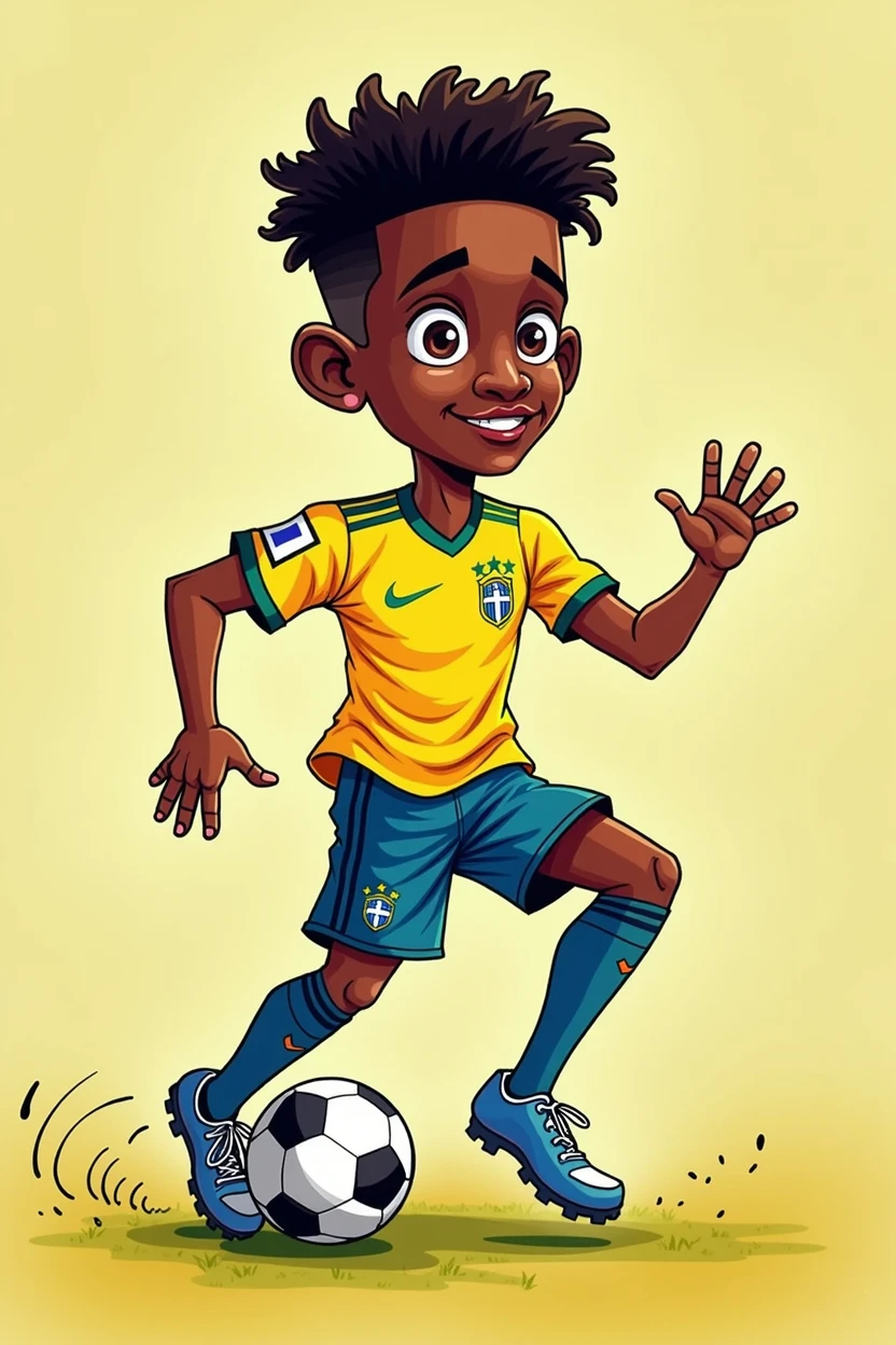 Vini JR cartoon style