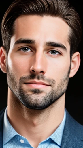 A handsome 30-year-old Auerbach man with a focus on his face