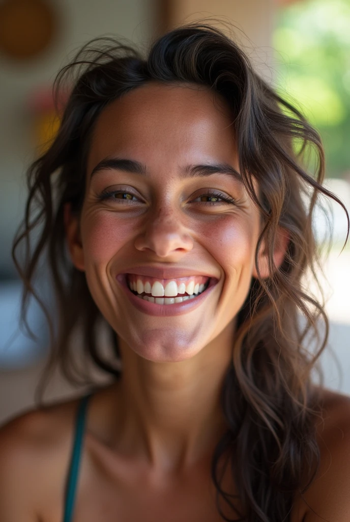 Grinning