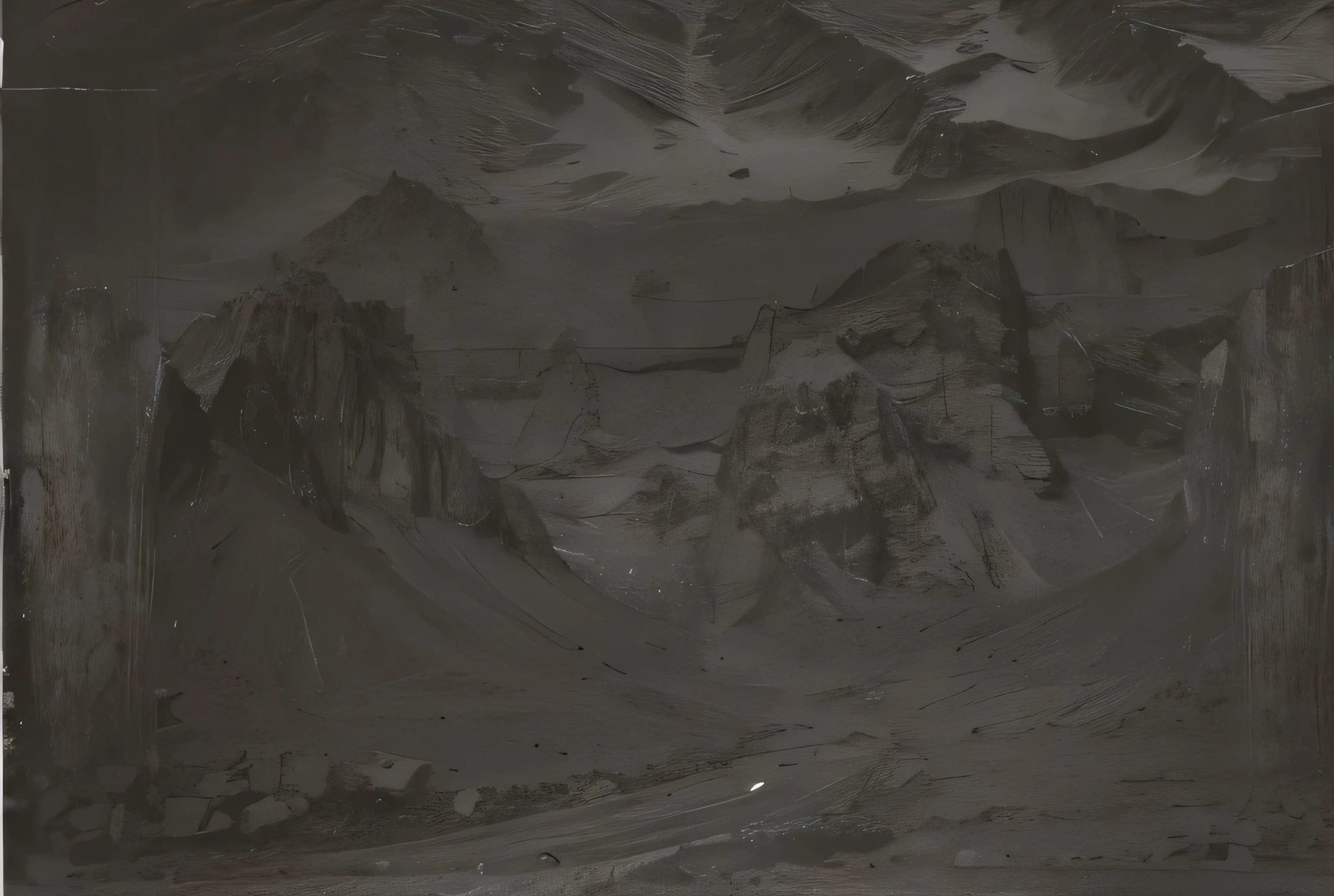 Continuous mountain peaks,Steep rocks,Layered mountains,Hyperreal,Realistic