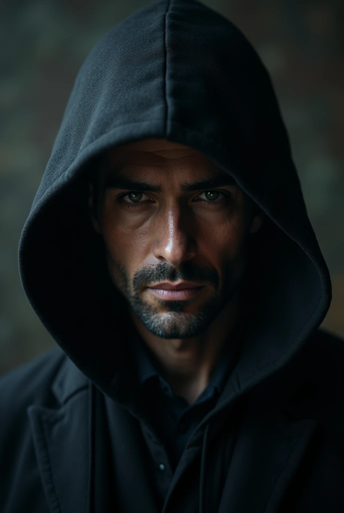 Generate a mysterious man with a face