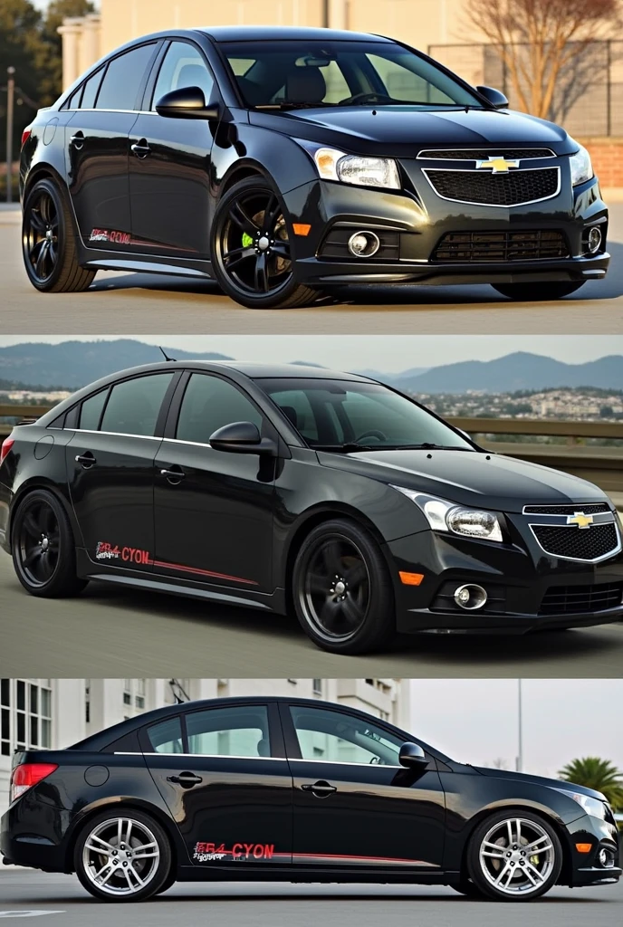 Customizing your 2012 Chevrolet Cruze LT can be a fun way to personalize your car and make it more unique. Here are some suggestions for customizations:

1. Exterior Style Paint or Decals: Add a new paint color or custom decals for a more distinct look.
wheels: Swap the original wheels for a more sporty model or a different design.
Headlights and flashlights: Install LED headlights or taillights with a custom design.
Grade Frontal: Consider a different front grille for a more aggressive look.
2. Performance Exhaust System: A sport exhaust system can improve sound and performance.
suspension: Install a sports suspension for a firmer ride and a lower look.
Performance Air Filter: Improve airflow and engine performance with a high-performance air filter.
3. Interior Upholstery: Upgrade the seat upholstery with leather or sports material.
frill: Replace the steering wheel with a sports model or with a custom design.
Interior Lighting: Add interior LED lighting for a more modern feel.
Dashboard: Consider installing an instrument panel with different lighting or design.
4. Technology Infotainment System: Upgrade to a more modern navigation and entertainment system, if you don't already have one.
Rear Camera: If your car doesn't have one, a rearview camera can be a useful and practical addition.
Parking Sensors: Add sensors to make parking easier and avoid collisions.
5. Additional Details Sunroof: If you enjoy natural light, consider installing a sunroof could be an option.
Door Protectors: Add protectors to prevent paint damage to the doors.
Remember to check the legality of modifications in your area, especially if they involve significant changes to performance or lighting systems. And it's always good to consult a professional to ensure that the customizatio