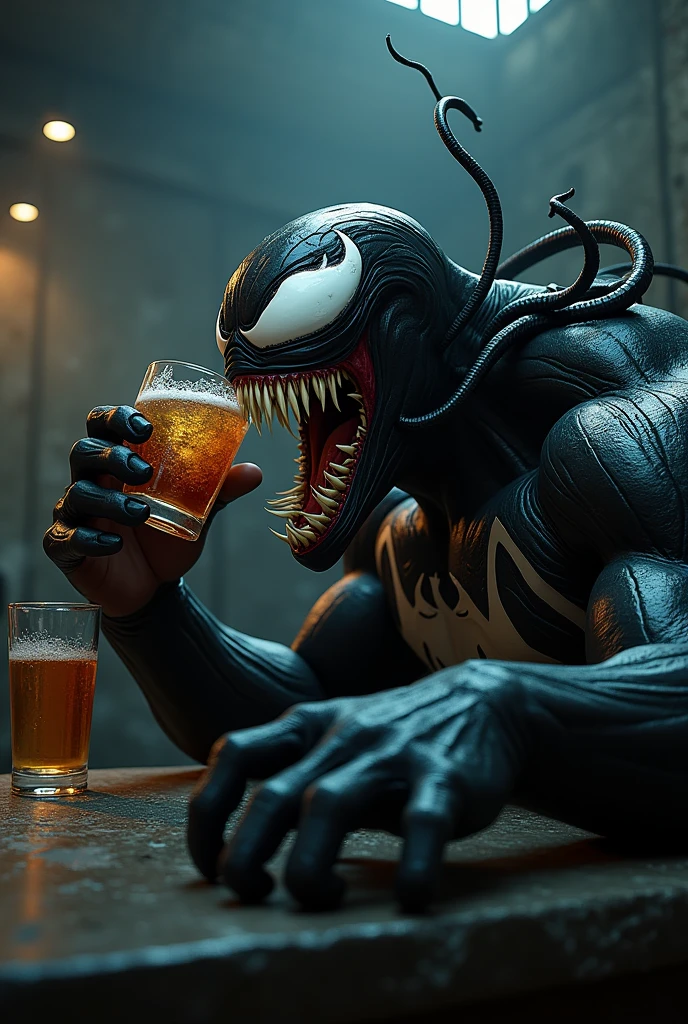 Venom drinks in prison