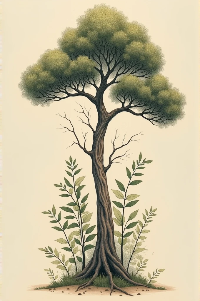 An image of a yarumo tree tattoo