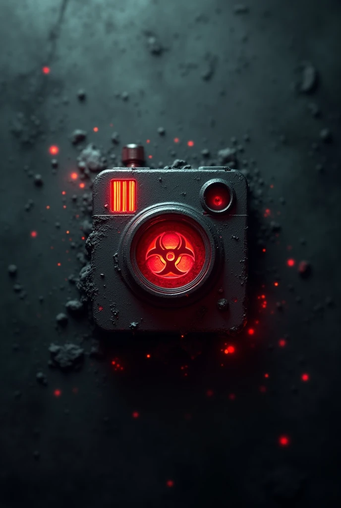 Edit instagram logo it must contain a sign which indicates danger , make it little bit horrifying . Provide the image in 16:9