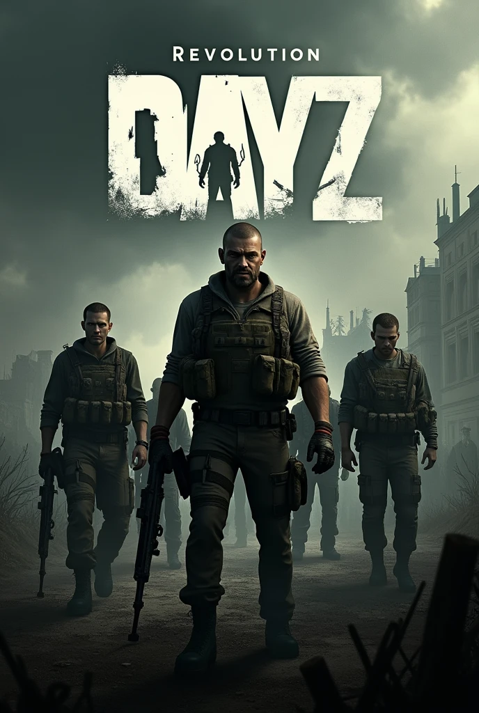 A dayz wallpaper with the name Revolution ZA in 4K resolustion in a dark theme with zombies