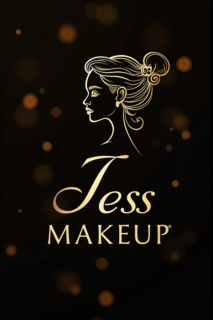 Jess Makeup Elegant Logo & Beauty gold and black 