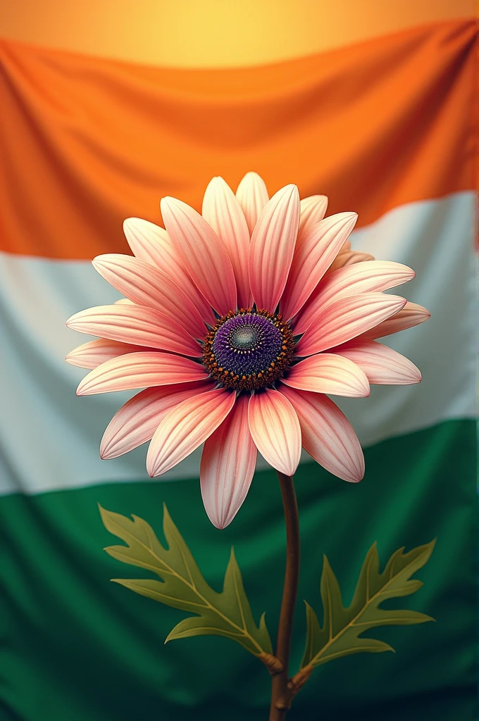 Indian flag and some beautiful flower mention Supriya name in the top