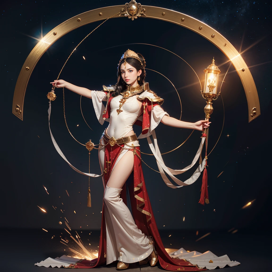(masterpiece, highest quality), ultra detailed, high resolution, 16k, the most beautiful face in the world, highly detailed beautiful face and eyes, shiny skin, fine cloth texture, Perfect limbs, perfect anatomy, BREAK, (the incarnation of beauty:1.3), (goddess of beauty:1.3), (gorgeous and stunning princess:1.3), perfect make-up, deeply in love, full of elegance. solo, (full body:1.5), starry sky, (adepta sororitas:1.3)