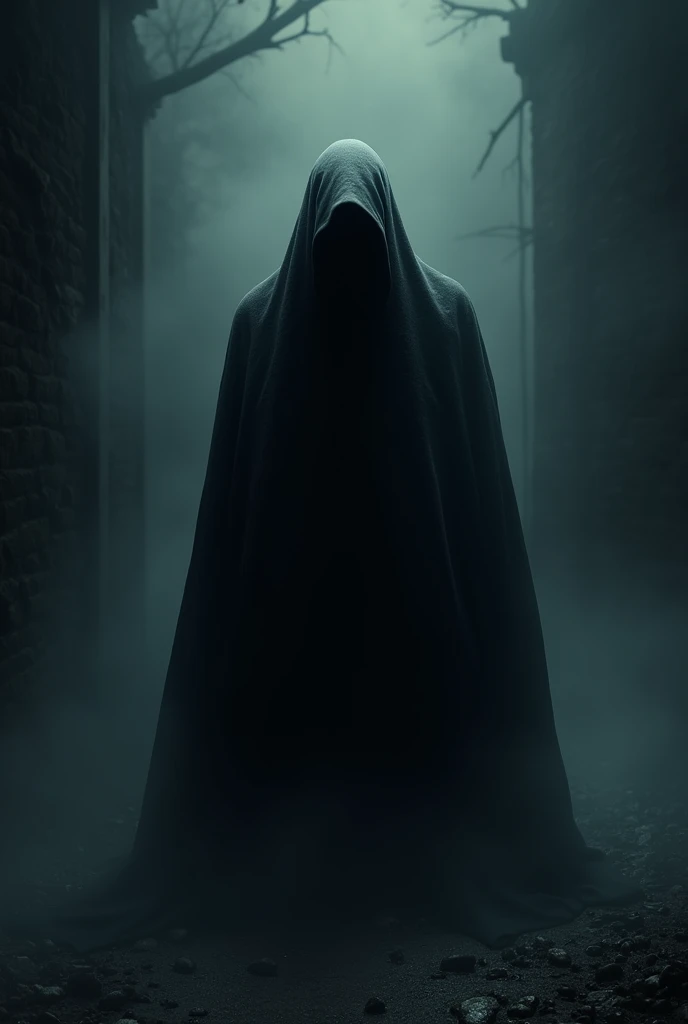 He turned slowly and saw a shadowy figure.. 