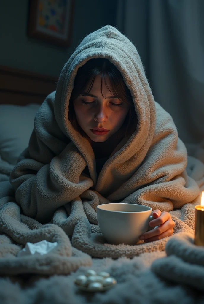 Patient suffering with cold