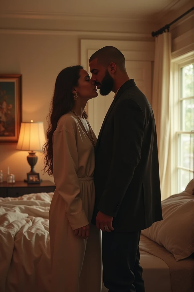 Canadian rapper Drake with Milly Bobby brown in his bedroom