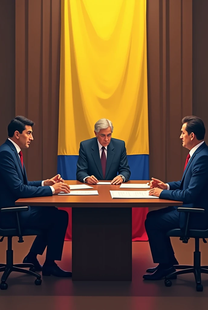 reject or approve laws with the objective of solving a problem that occurs in the country.  of food to solve this problem., , only flags of Colombia, yellow, blue and red ensure balance, democracy and the proper functioning of the State. These branches are responsible for carrying out different functions and responsibilities, , a spacious place 