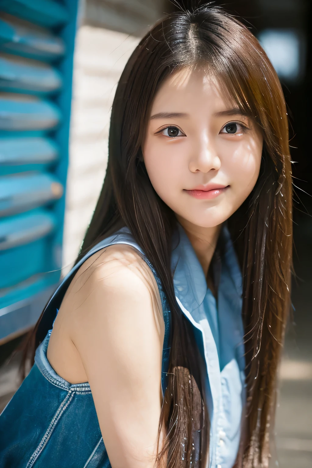 18-year-old、smile、Beautiful Eyes、Shine、Staring back、