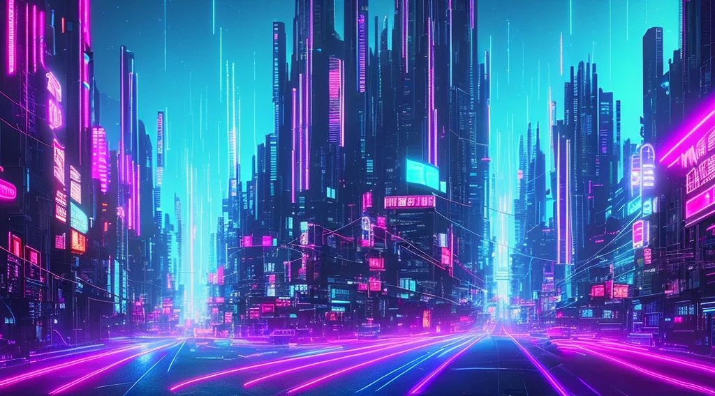 (masterpiece, top quality, Best Quality, official art, beautiful and aesthetic:1.2),(blue purple neon lighting), (vibrant glow), dynamic colors, striking contrast, futuristic atmosphere, Electric power,reflective surfaces,(urban landscape:1.3),8k,official wallpaper, (cyberpunk:1.2) ,future 