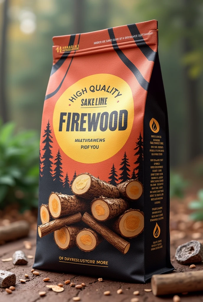 I need a cover. What to put on the bags of firewood for sale.