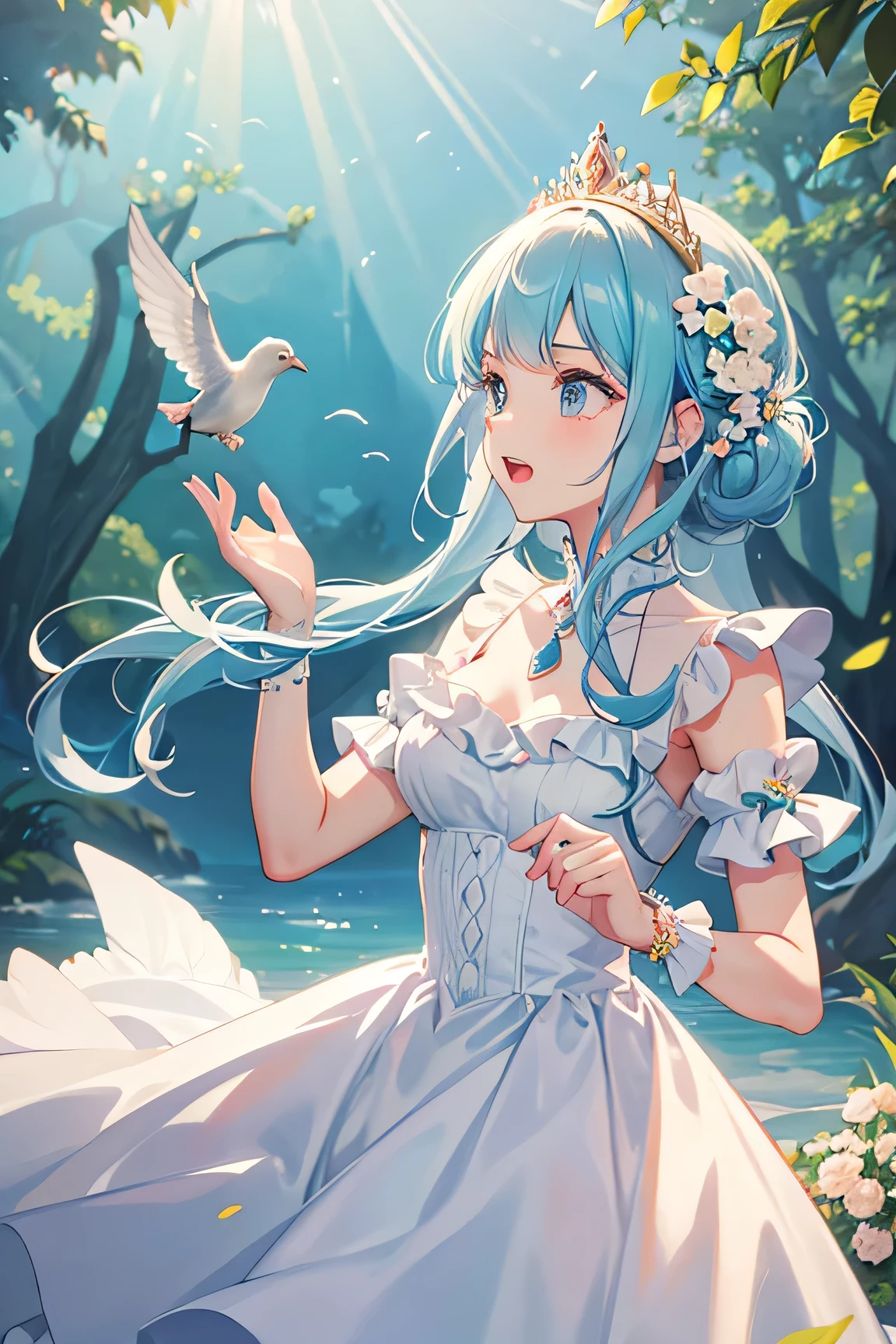 princess singing to the birds