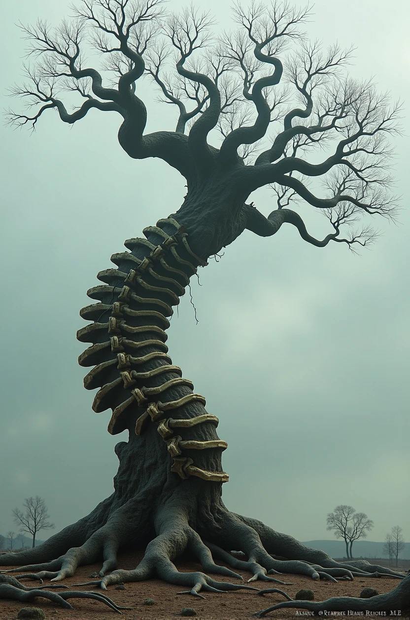 tree that looks like a spine?
