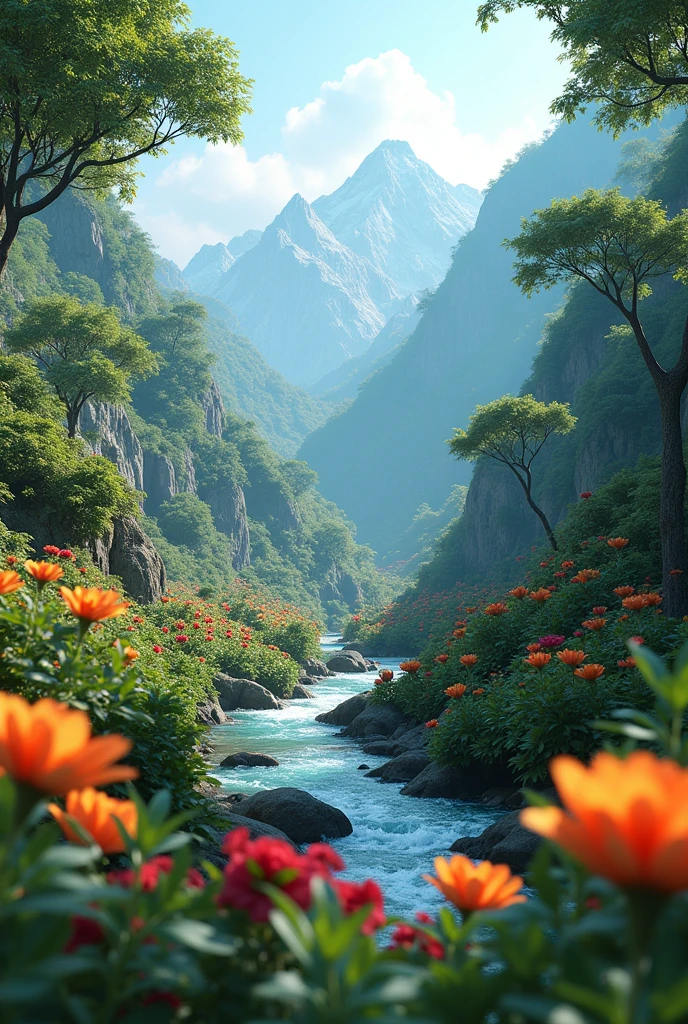 Make a video of nature in sahyadri mountain in Maharashtra in 3d