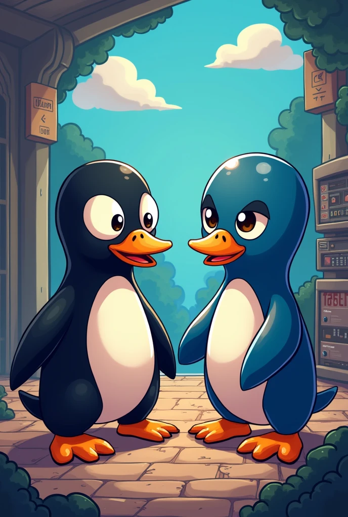 Make me a funny wallpaper about linux windows