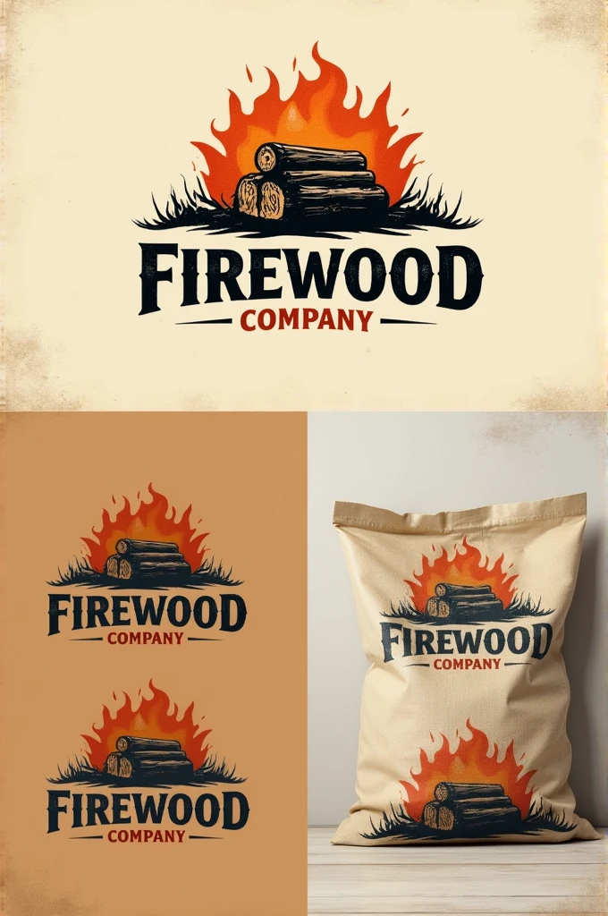 I need a logo And cover for a firewood company that sell firewood bags