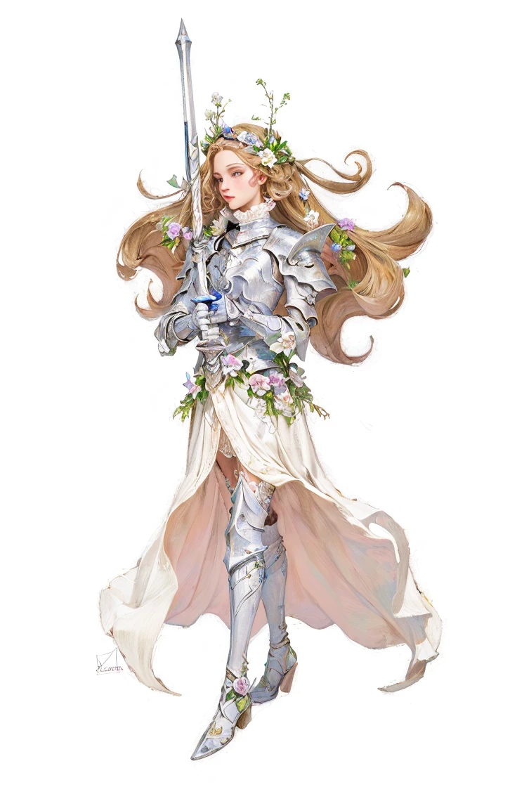 (masterpiece, best quality, ultra detailed, absurdres:1.5), (hdr, Digital Art, OP Art, Realism, 3D Rendering, High Resolution, Hyperrealism, OP Art, flower knight