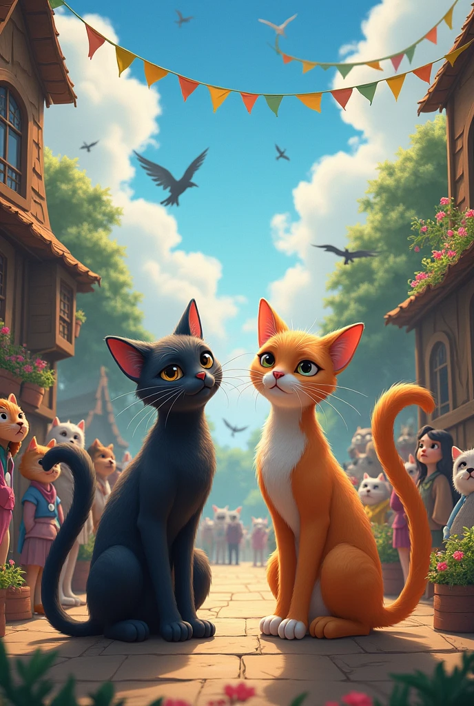 : Luna and Felix return to the village as heroes, now ordinary cats but with the magic restored. They are honored as the new guardians of Whiskerland. How does life change for them, and what new adventures await?