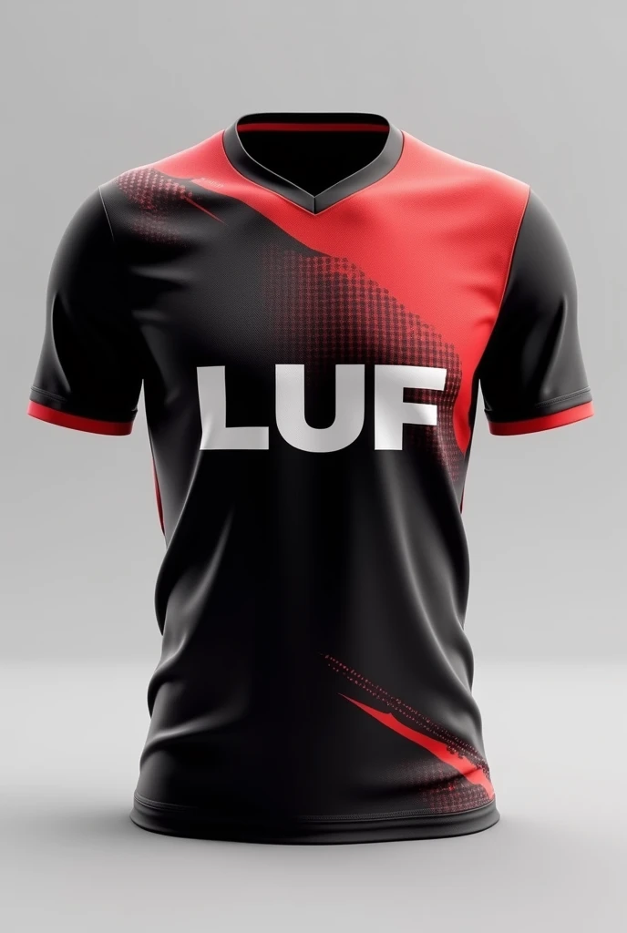 Easports black and red shirt with white lettering LUF
