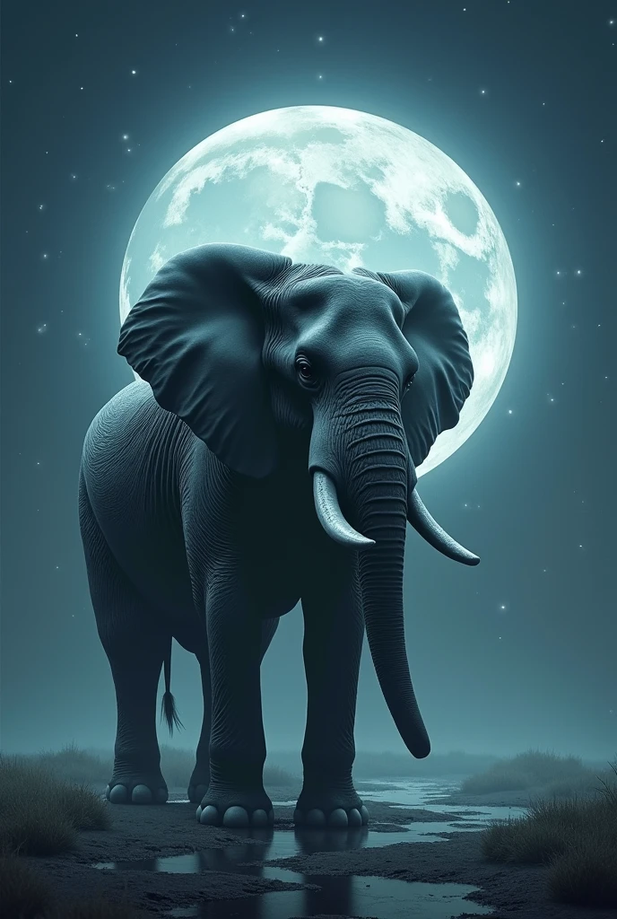 Join the moon with the elephant