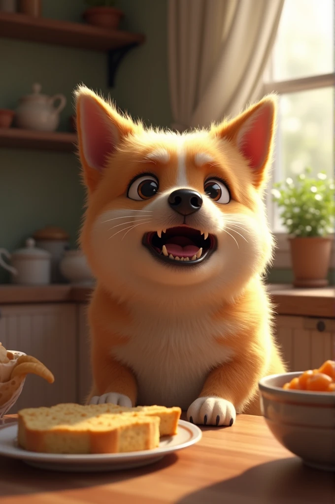 Dog eating