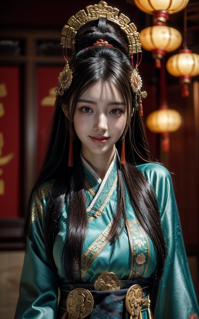 best quality, masterpiece, high resolution,8K,(Realistically:1.4),超high resolution,1 girl,(Super realistic skin maps), Extremely detailed, Surrealism, Highly detailed CG illustrations, Official Art, Movie Lighting, Practical, Young beautiful girl, Perfect body, Perfect body, Full view, Perfect body,Enjoy expressing,(Start from below:1.3), y pose, confidence, Beautiful and sexmiling at the camera, (Gorgeous Chinese Hanfu,Exquisite and intricate headdresses and garments,Sexy l, Half-length photo ,(Chinese ancient architecture background)