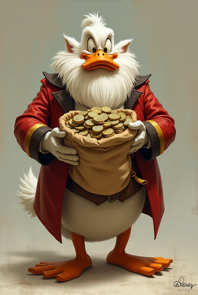 Uncle Scrooge with a bag of money