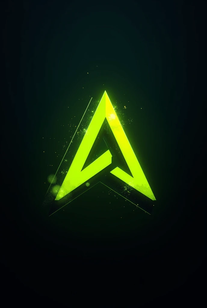 E sport gaming logo, 5 and A combine, in neon lime color