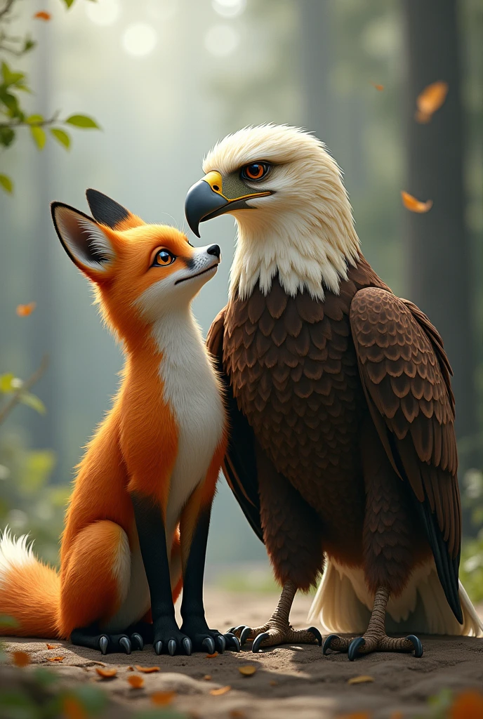 A fox and an eagle became friends, so close that they found it difficult to live without each other.