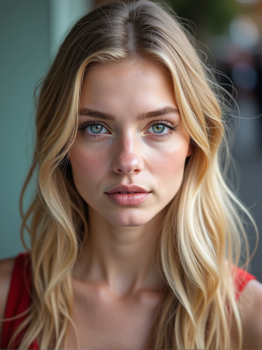 A photorealistic portrait of a 21-year-old German woman with long, flowing blonde hair and piercing blue eyes, wearing a striking red dress. Full body shot, 8k HDR, highly detailed image capturing her youthful features and confident posture. She stands in a picturesque German town square, bathed in soft afternoon light, with historic architecture in the background.
A photorealistic portrait of a 21-year-old female model from Germany, showcasing her radiant blue eyes and lustrous blonde hair cascading over her shoulders. She's donning an elegant red dress that complements her fair complexion. Full-length image, 8k resolution, rich in detail, capturing her poised stance against a backdrop of a modern Berlin cityscape at dusk.
A photorealistic portrait of a young German woman, age 21, with long golden blonde hair and captivating blue eyes. She's wearing a stylish red dress that accentuates her figure. High-quality, 8k HDR image with intricate details, full body shot. The setting is a lush German vineyard, with warm sunlight filtering through the grape vines, highlighting her natural beauty and creating a romantic atmosphere.